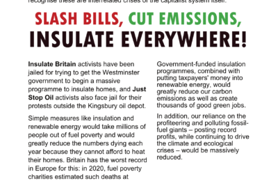 Ecosocialist Alliance- cut bills and cut emissions!