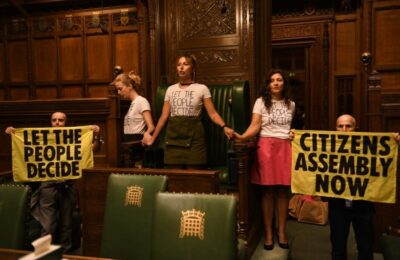 ‘We can’t afford this anymore’: Extinction Rebellion takes action inside Parliament to demand a Citizens’ Assembly