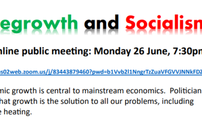 Degrowth and Socialism- an online public meeting